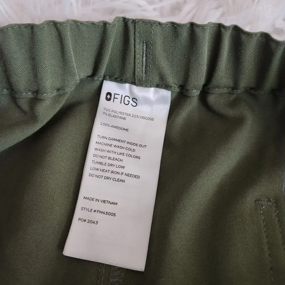 FIGS Technical‎ Collection Mens XL Pisco Basic Scrub Pants Olive Green 35x28